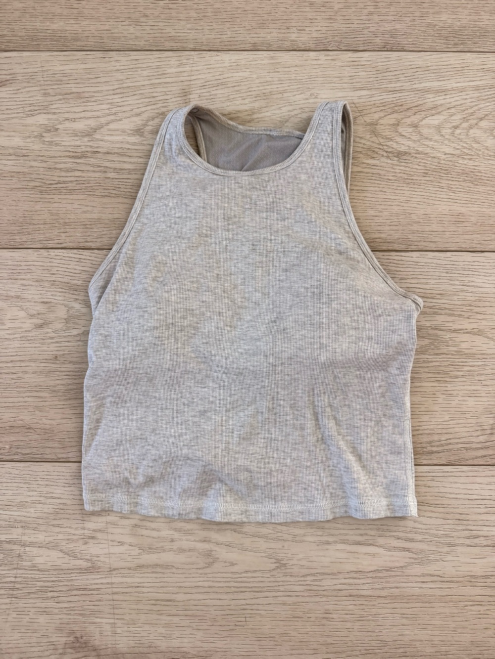 Vuori Light Gray Ribbed Racerback Tank - Picture 2 of 2